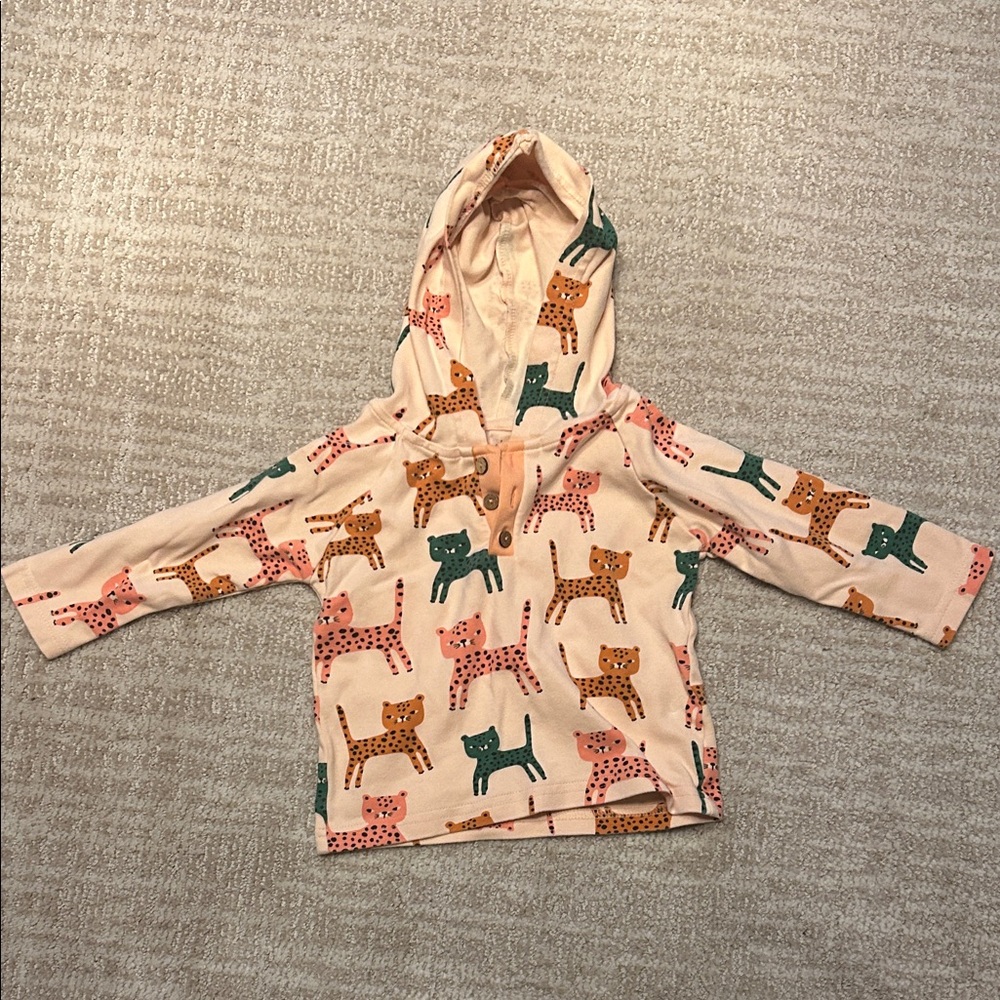 Toddler cheetah print hoodie